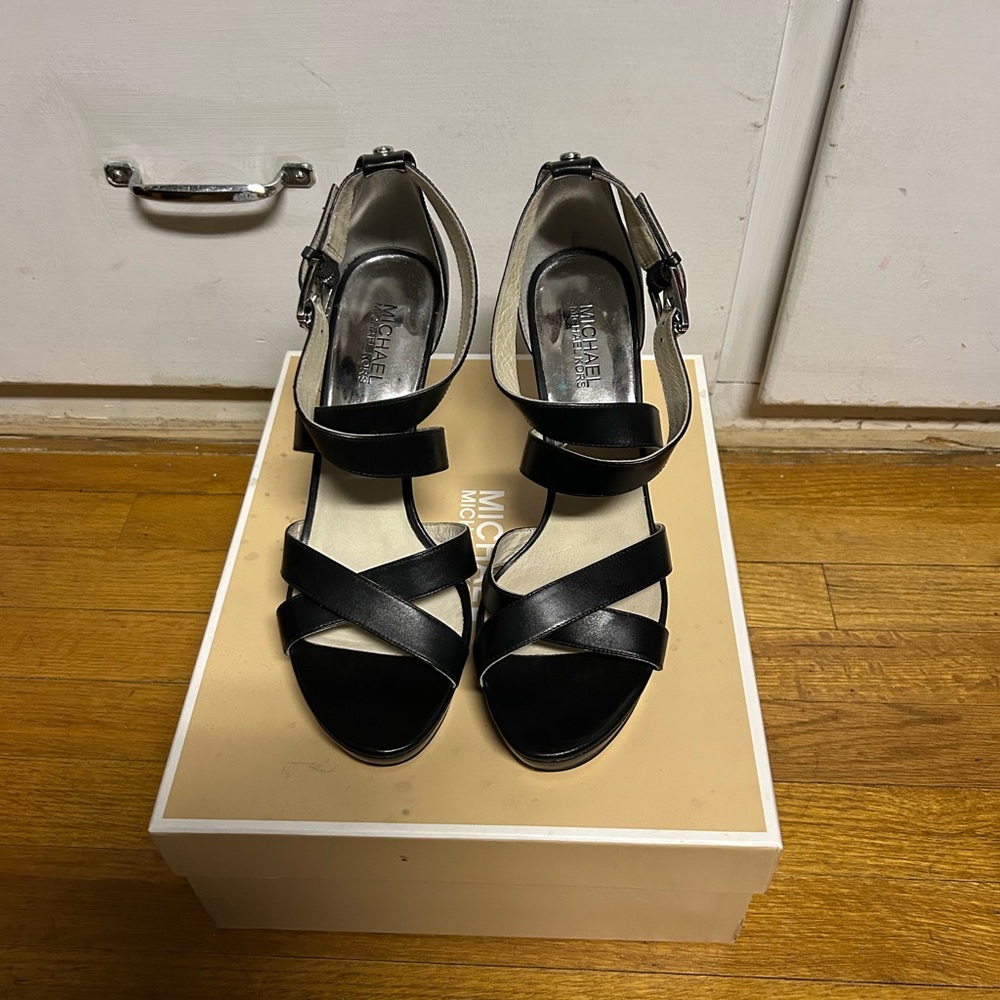 Michael Kors Black Strappy Heels